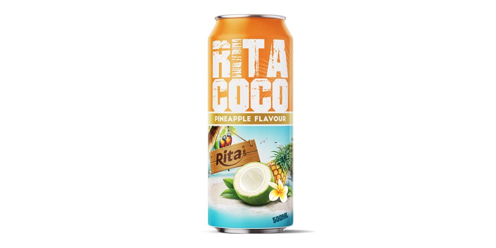 Coco Water With Pineapple Flavor 500ml Can Rita Brand